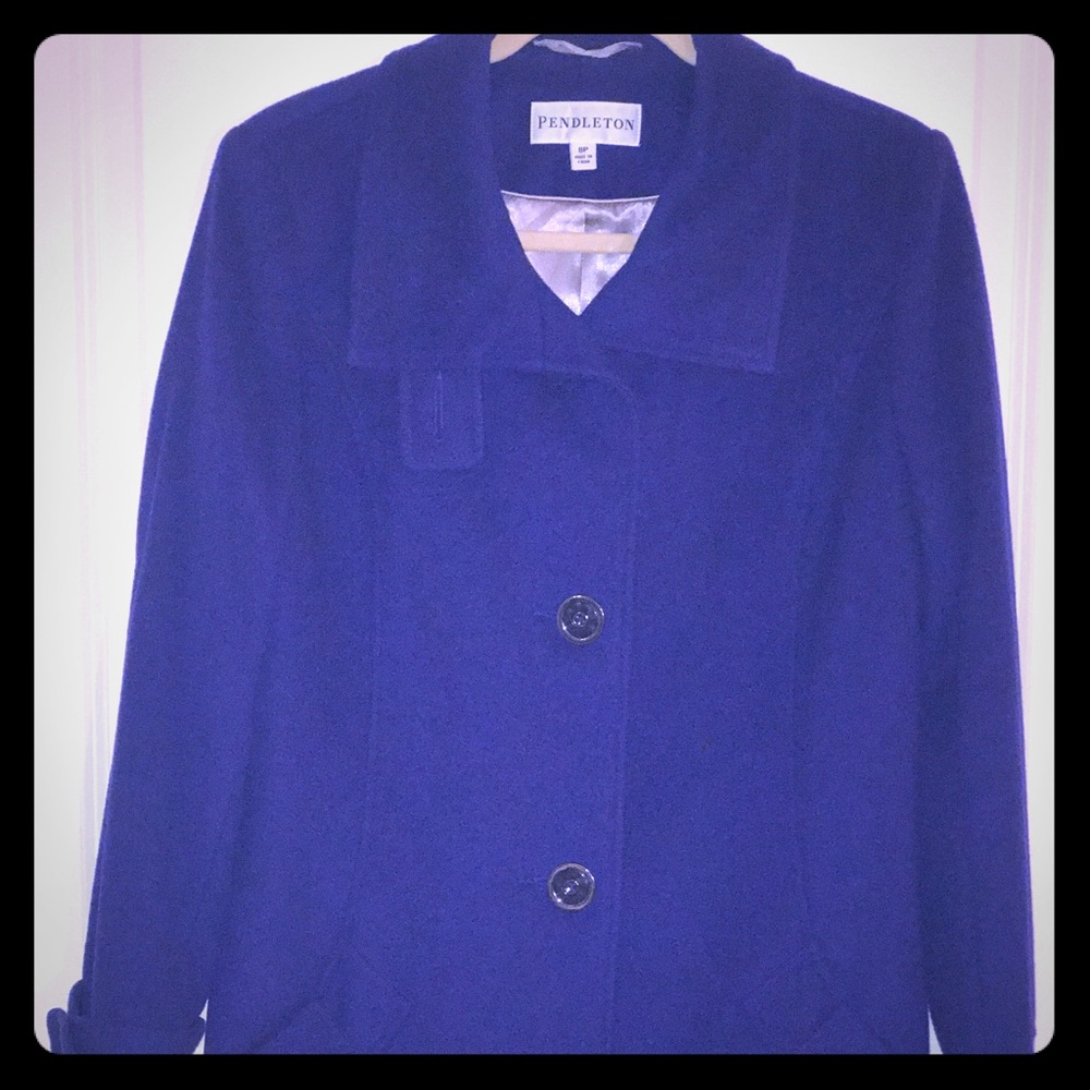 GORGEOUS 😍 Royal Blue PENDLETON PEA COAT 8P EUC!
